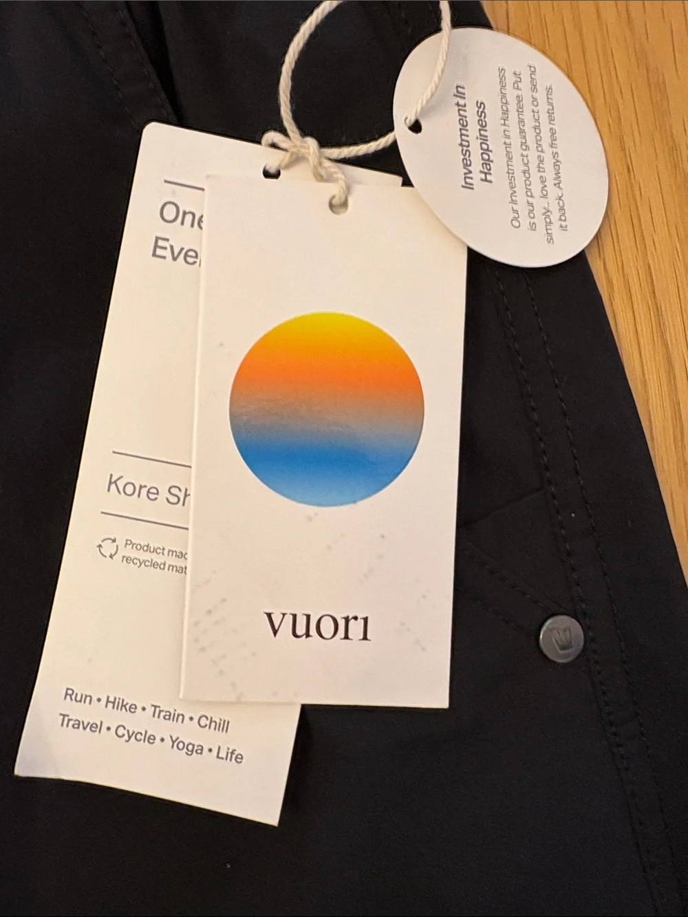 Vuori Men's Black Kore Short with Contrast Drawstring XL